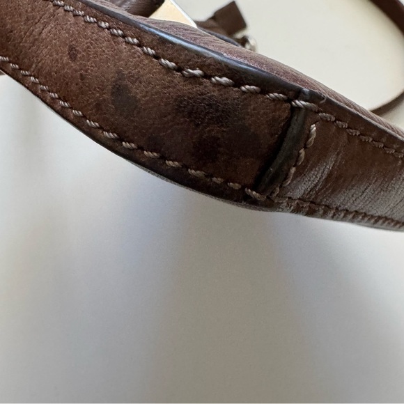 Fossil Y2K Brown Leather Crossbody Bag - Picture 8 of 15